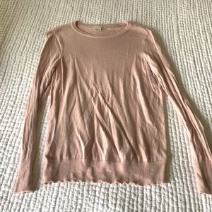 Lightweight soft blush sweater. Size large.